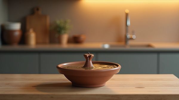 Offrez une hydratation optimale avec une fontaine à eau en céramique pour chat